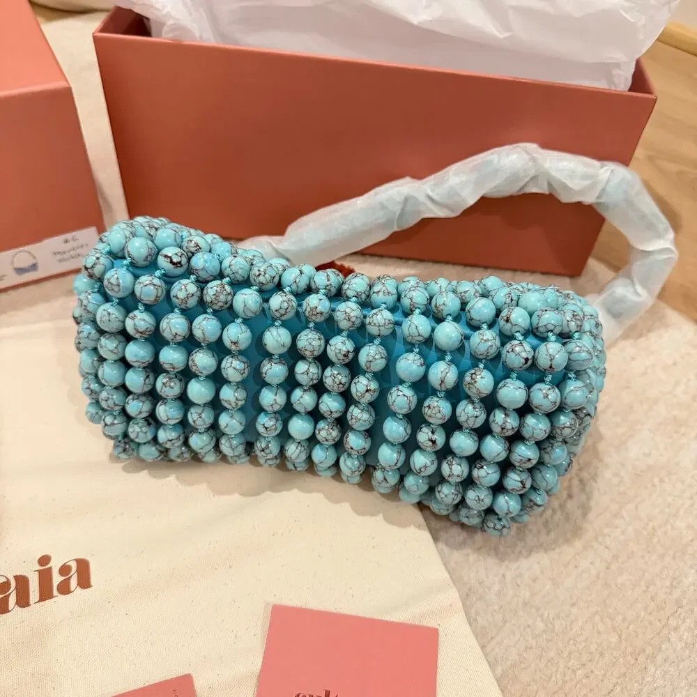 NEW Cult Gaia Mercier Mini Shoulder Bag in Ibiza Turquoise - Picture 7 of 9